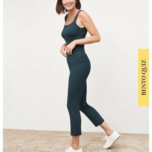 MM Lafleur Finley Jardigan ribbed knit stretch pants, green, Size XL L73